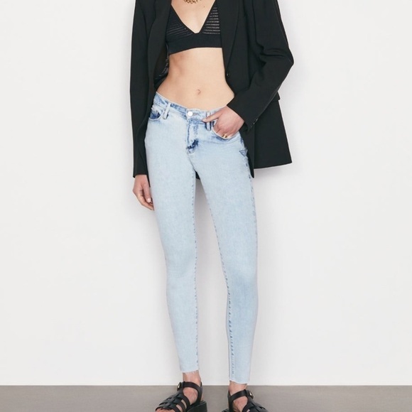 Frame Le Skinny De Jeanne Crop 26 Light Denim Jeans - Picture 1 of 9